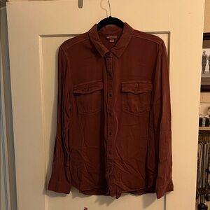 a.n.a Terracotta Button-Up Shirt